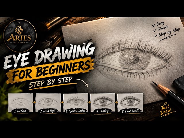 How to Draw an Eye Step by Step | Easy Eye Drawing Tutorial for Beginners