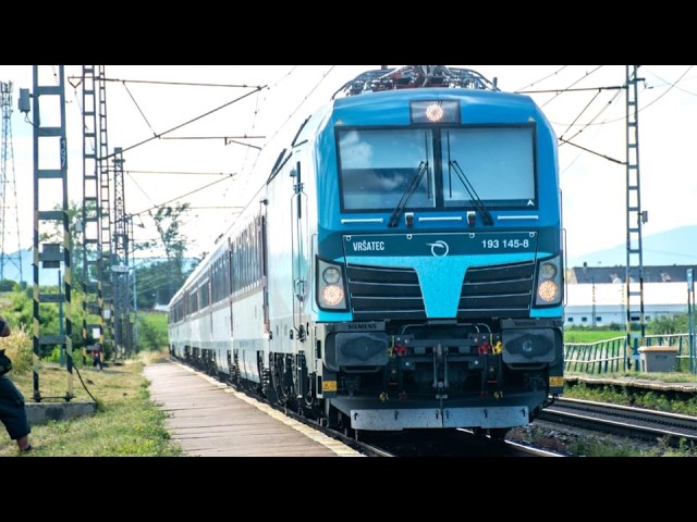 Blue ZSSK Vectron 193.145 “Vršatec” | Fast Train to Košice at Spišské Tomášovce