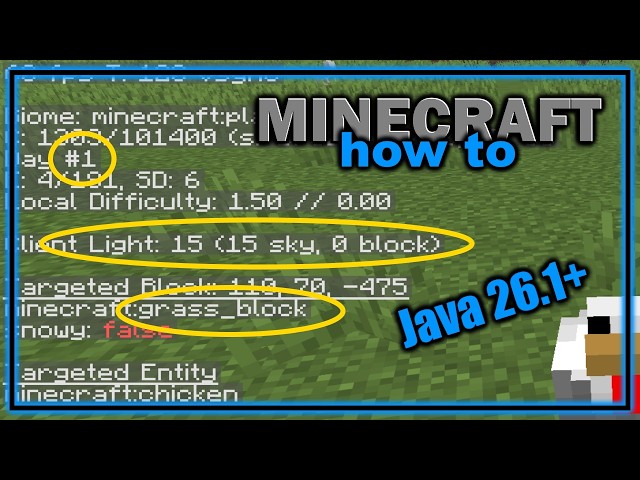 How to Edit the F3 Debug Screen in Java Edition (26.1+) | Easy Minecraft Tutorial