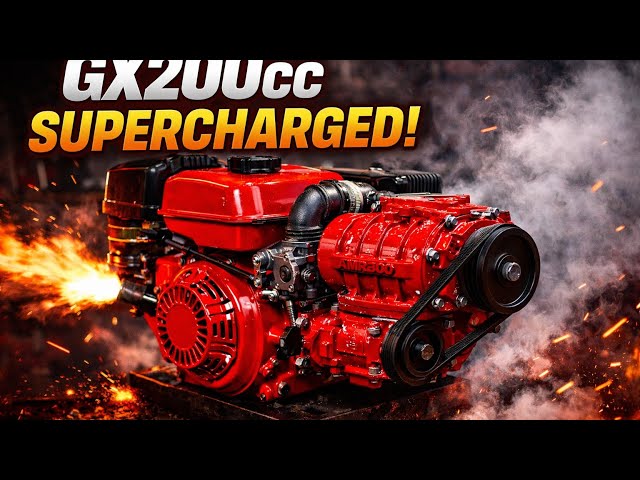 Homemade Honda GX200cc SUPERCHARGER Build!? | Full Engine Project & Power Test