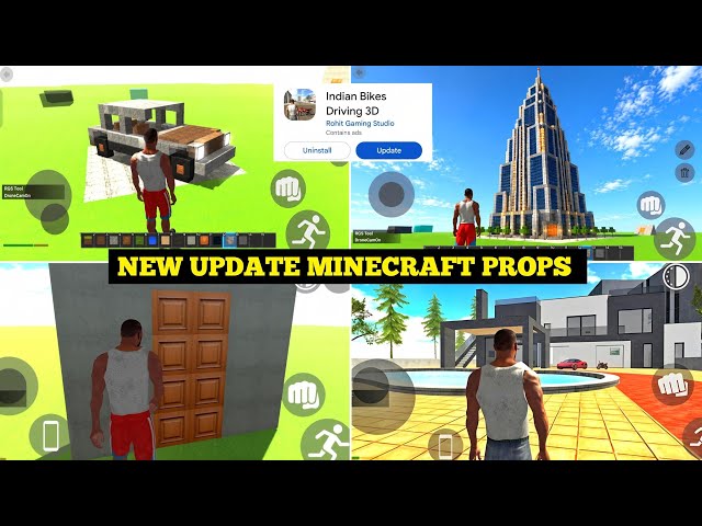 Finally New Update of Indian Bike Driving 3D 🤯🔥| New Minecraft Props Cheat Code | Harsh in Game