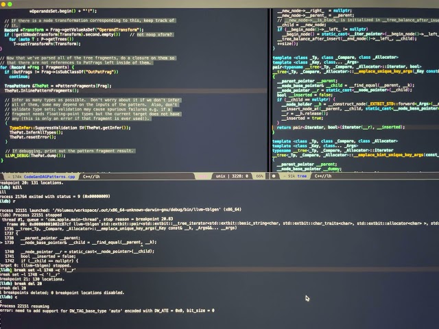 lldb debugging in Emacs