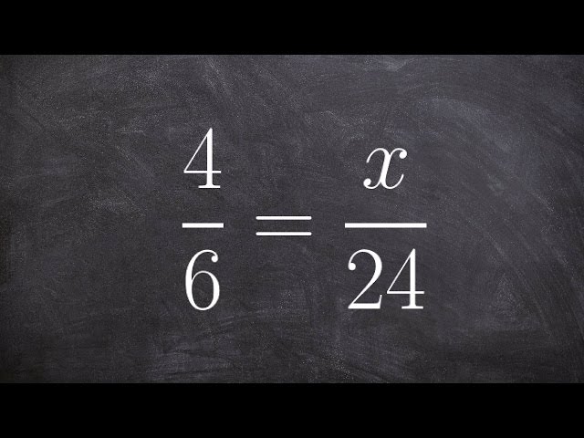 Applying cross multiplication to solve a proportion
