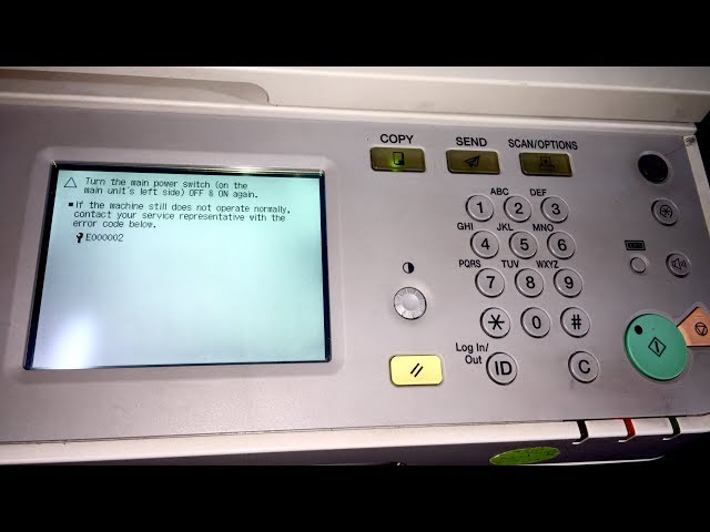canon ir2525 error code e000002 problem solution