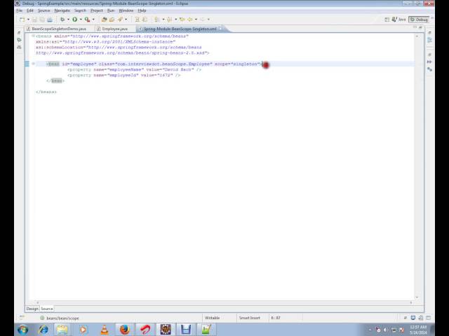 SPRING FRAMEWORK SINGLETON BEAN SCOPE DEMO TAMIL