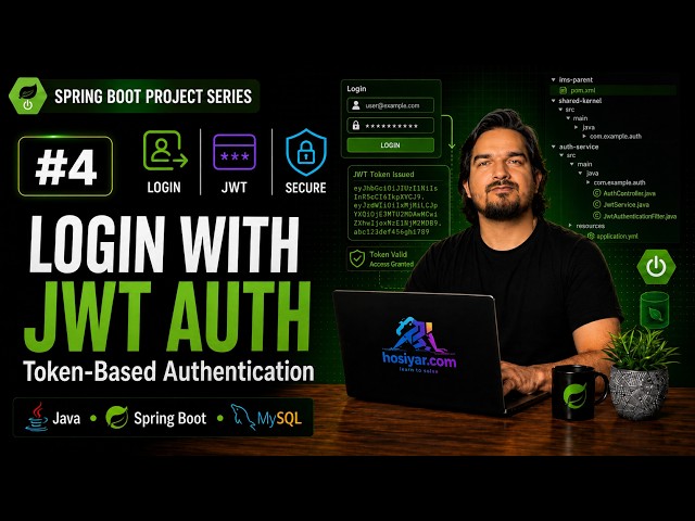 Spring Boot JWT Login: Filter Chain, UserDetailsService & Stateless Auth | LMS Series | Project #04
