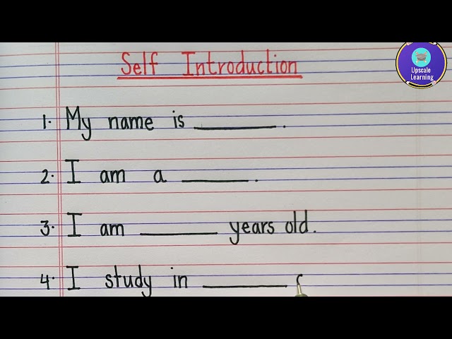 Self Introduction Worksheet for Kids | GK Worksheets for Kids | Myself for Kindergarten