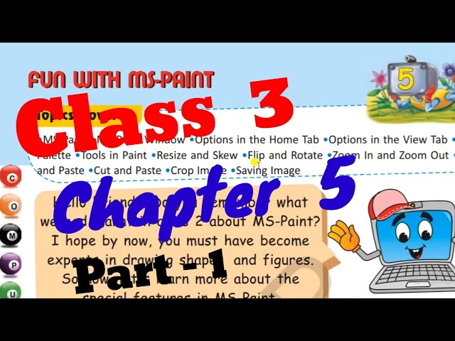 Computer  class 3 Chapter 5 Fun with ms-paint 🎨|| Lesson reading|| Army public school book