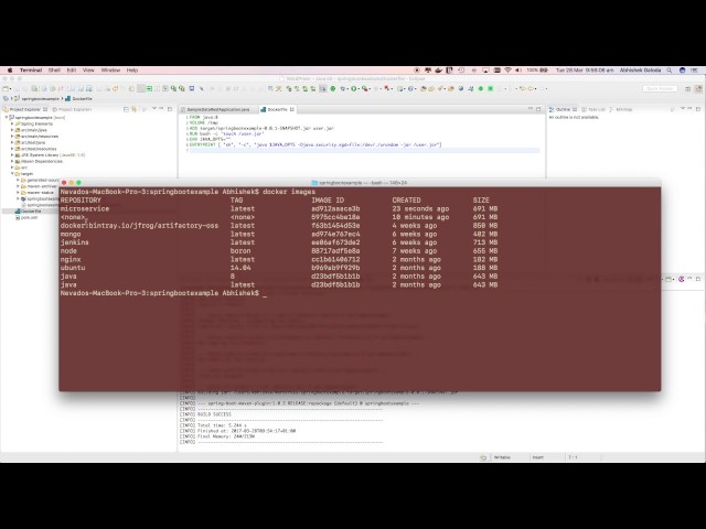 How to Create docker image of spring boot project using dockerfile
