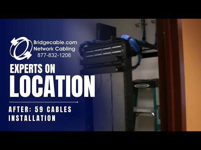 Network Cabling Installation in New Jersey of 59 Cables | AFTER | BridgeCable.com