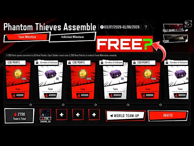 CODM Phantom Thieves Assemble Event: Get 4000+ COD POINTS FREE! 🤯