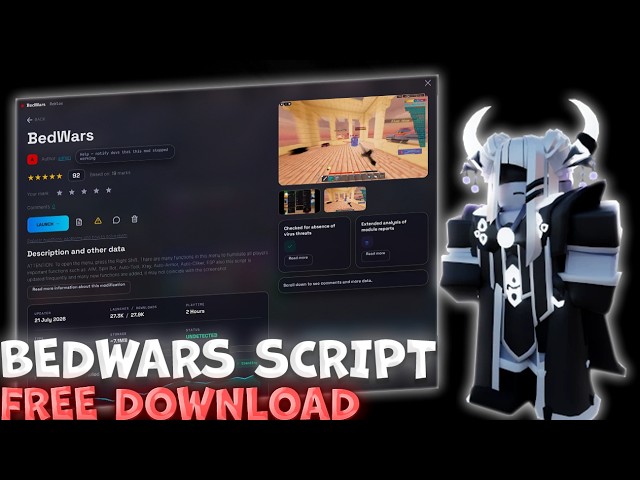 Bedwars Script Roblox 2026 Free | OP Keyless GUI Aimbot Auto Block Pastebin