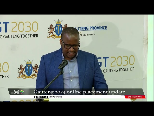 Gauteng Education MEC Matome Chiloane updates on the 2024 online placement process