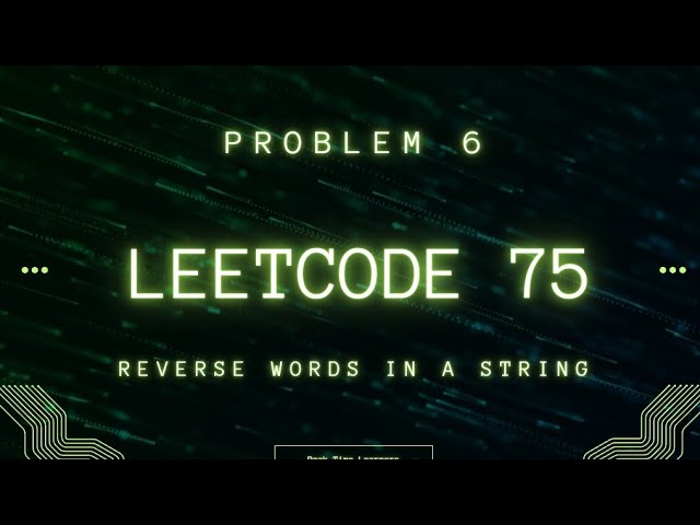 Leetcode 75 | Problem 6 | Reverse words in a String | C++  Solution | Malayalam