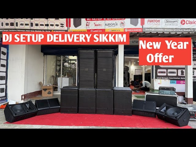 Powerful DJ Setup Delivery to Sikkim 🔊 | 4 Bass + 4 Monitor + 2 Top + 2 Amplifier | Full DJ Setup