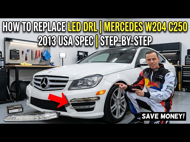 How to Replace LED Daytime Running Lights on Mercedes C-Class W204 C250 C260 C280 C300 C320 C350 C63