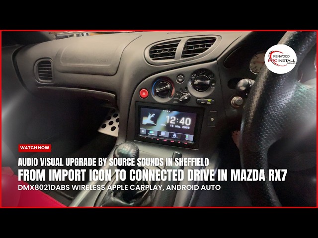 From Import Icon To Wireless Drive In Mazda RX7 KENWOOD DMX8021DABS #wirelesscarplay #mazdarx7