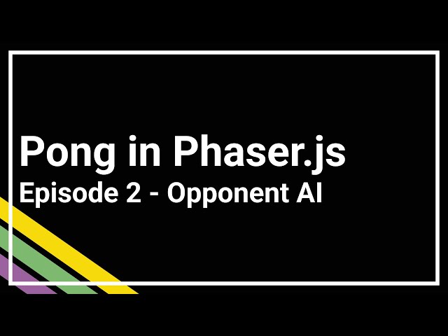 Pong tutorial in Phaser.js - Episode 2 (Opponent AI)