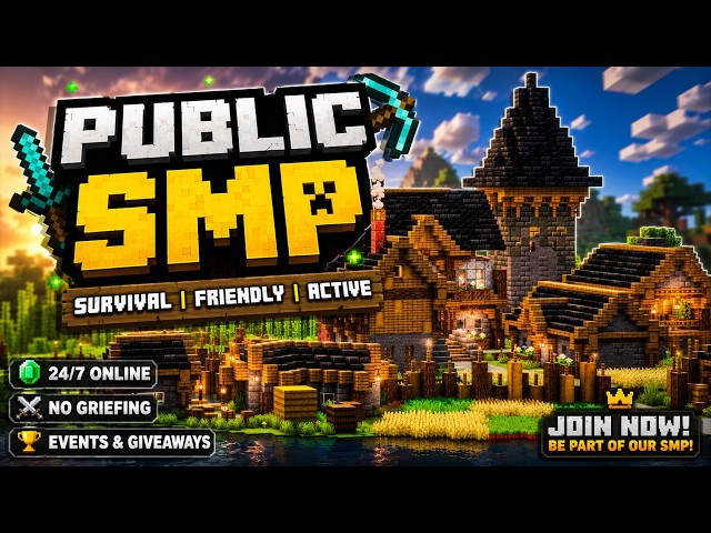 MAKING SURVIVAL BASE IN MY PUBLIC SMP JOIN FAST 👾 | !DISCORD FOR IP #minecraft #4xtn