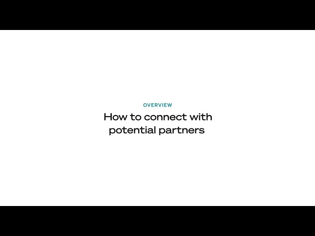 How to Connect with Potential Partners