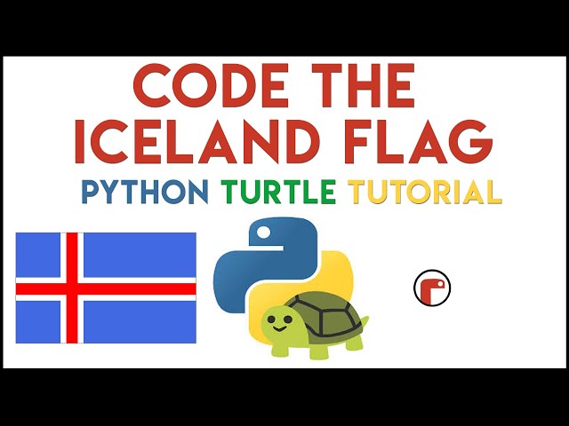 Python Turtle - Code the Icelandic Flag Tutorial