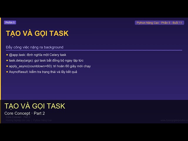 Lập Trình Python Nâng Cao - Buổi 11: Background Jobs với Celery | Hướng Nghiệp Dữ Liệu