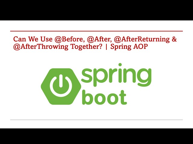 Can We Use @Before, @After, @AfterReturning & @AfterThrowing Together? | Spring AOP​ - Part 180