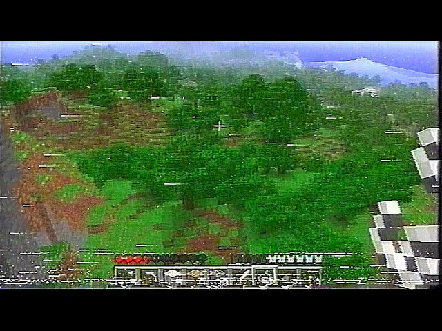 Minecraft Alpha on a Real VHS