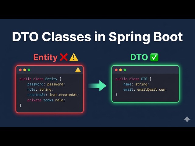 🚫 Stop Returning Entities in Spring Boot — Use DTO Classes Instead!