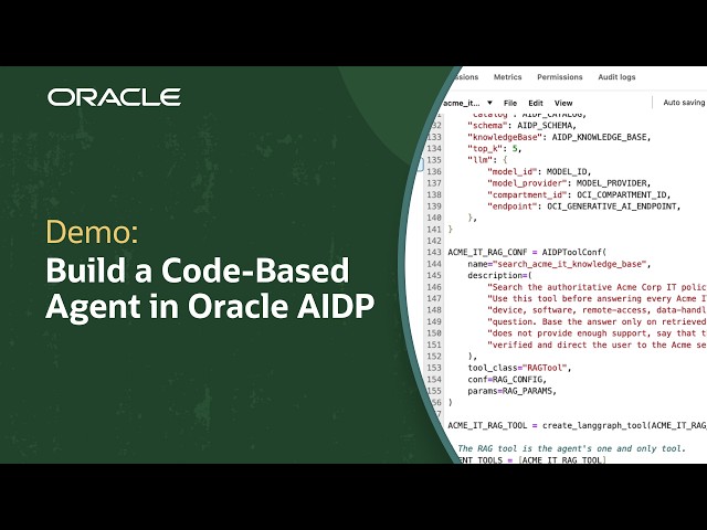 How to Build and Deploy a Code-Based AI Agent in Oracle AI Data Platform