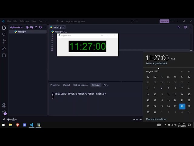 Build a Digital Clock with Python Tkinter in Just a Few Lines | Python GUI Project