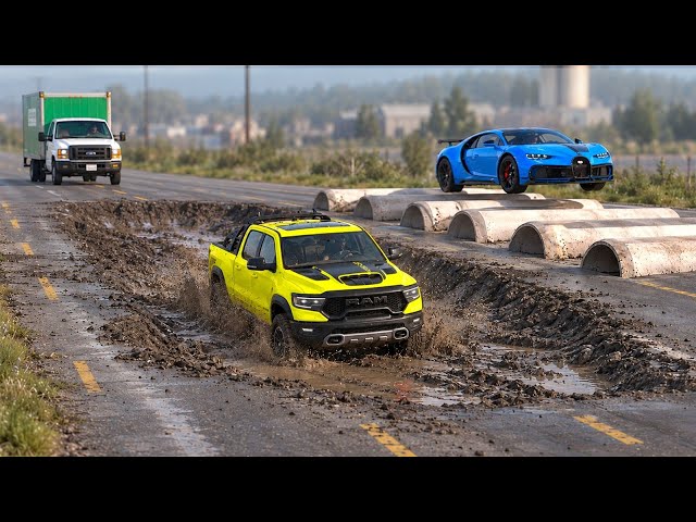 Cars vs Mud Challenge #5 in BeamNG Drive!