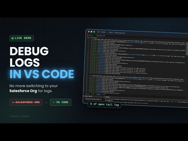 Get Salesforce Debug Logs Directly in VS Code (No More Org Switching!)