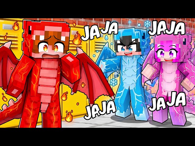 FIRST DAY at DRAGON SCHOOL in Minecraft!