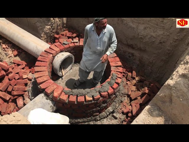 Manhole Brick Work Plaster & Bitumen Coat .