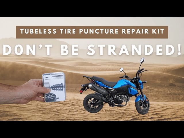 How I Fixed My Motorcycle Tire With This Simple Kit!  Cheap & Small!