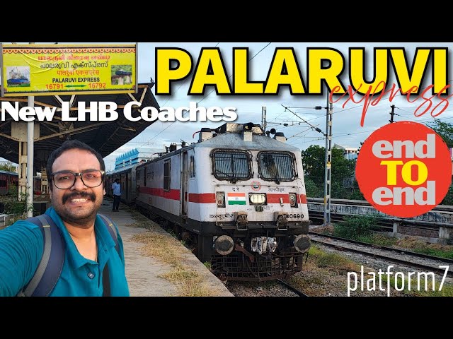 Palakkad to Tuticorin on the Palaruvi Express with LHB coaches! 🚆 End-to-End Monsoon Journey
