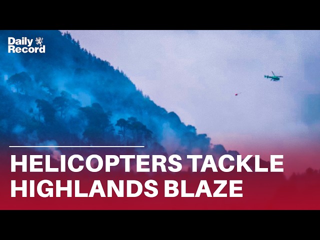 Helicopter deployed as firefighters tackle Cairngorms wildfire