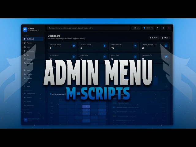 Advanced Admin Menu | Full Admin Control Center Overview