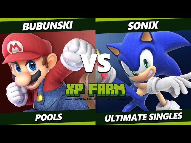XP FARM - Bubunski (Mario) Vs. Sonix (Sonic) Smash Ultimate - SSBU