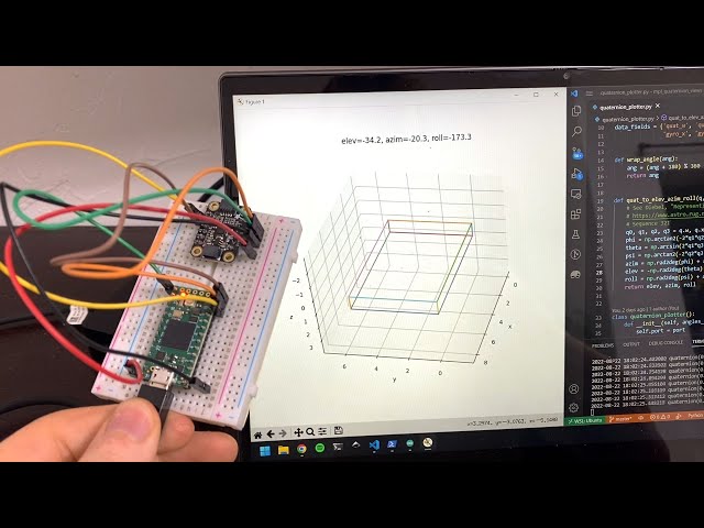 Using an IMU to control matplotlib 3D plots with python