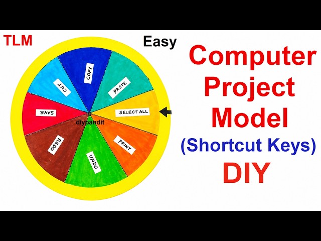 Computer Project Working Model - Computer Keyboard Shortcut keys | DIY pandit