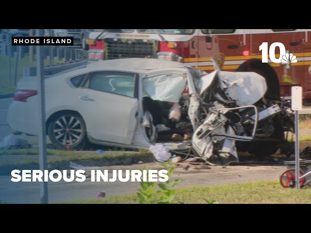 2 hospitalized after vehicle collides with garbage truck in East Providence