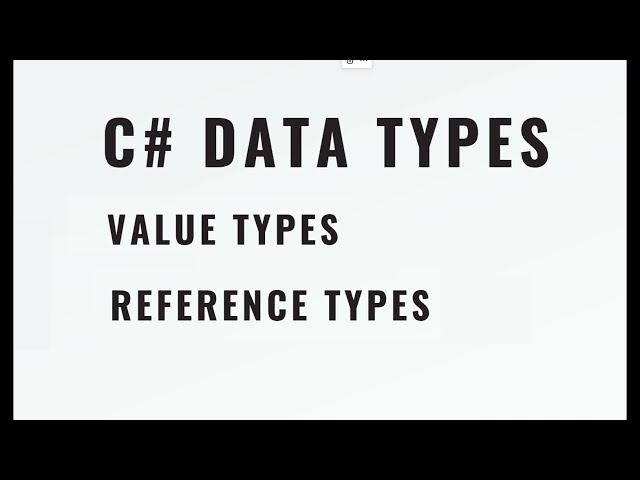 The C# data types explained in under 4 minutes