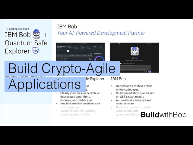 Build Crypto-Agile Applications with IBM Guardium Cryptography Manager and Bob