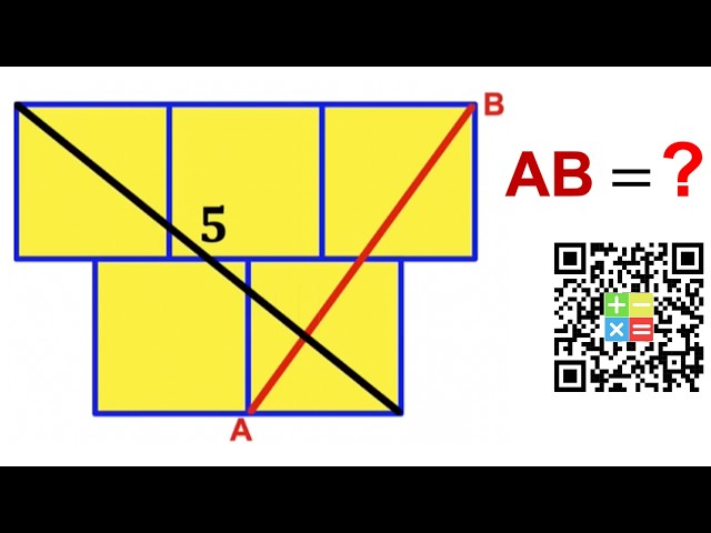 Can you find the AB length? | (Squares) | #math #maths | #geometry