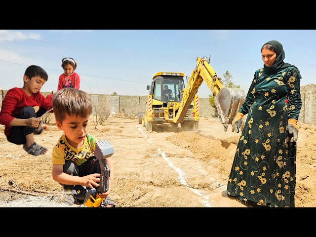 Digging the foundation of a building in a technical and professional manner