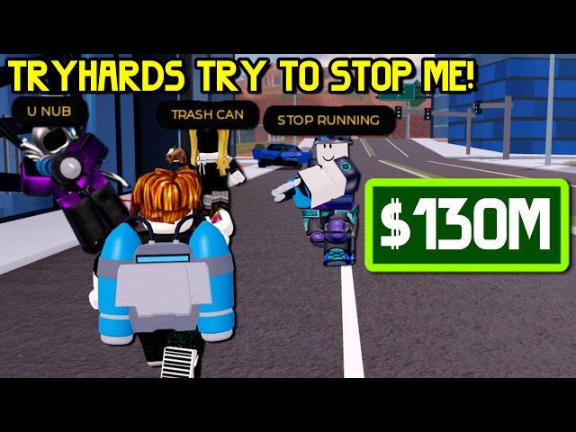 Sweaty cops TRY STOPPING ME from reaching $130M! | Roblox Jailbreak