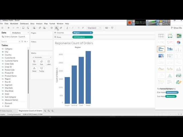 How to create Bar and Pie Charts in Tableau Tutorial with Examples