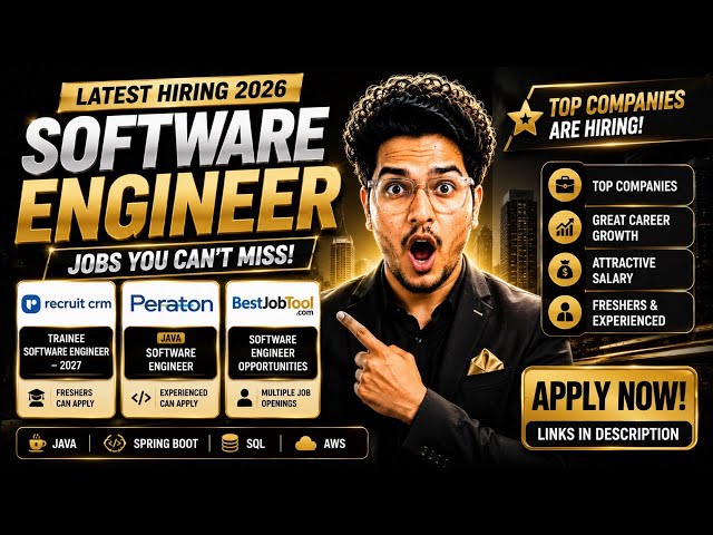 🚀 Latest IT Jobs 2026 | Java Software Engineer & Trainee Engineer